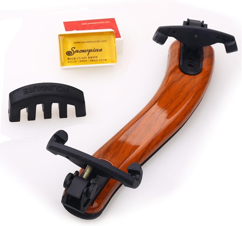 NANYI Violin Shoulder Rest for 4/4 & 3/4 Size - Adjustable Height & Collapsible Feet, with Practice Mute & Rosin, EVA Foam Padding - Image 3